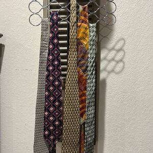 Verities of men’s ties different styles  color print & brands 5 ties
